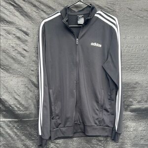 Adidas Black Jacket with White Accents